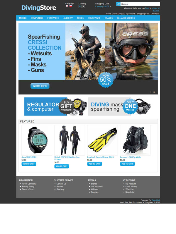 Free Template OpenCart
